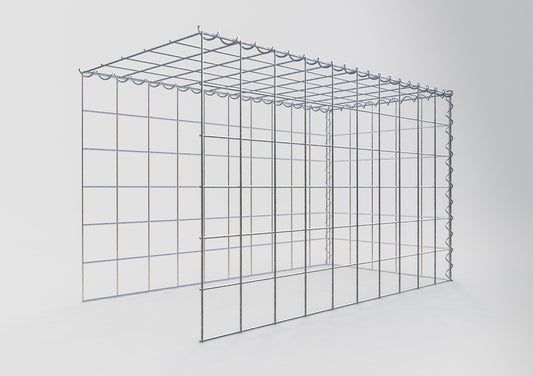 Add-on schanskorf type 4 100 cm x 60 cm x 50 cm (L x H x D), maaswijdte 10 cm x 10 cm, spiraal