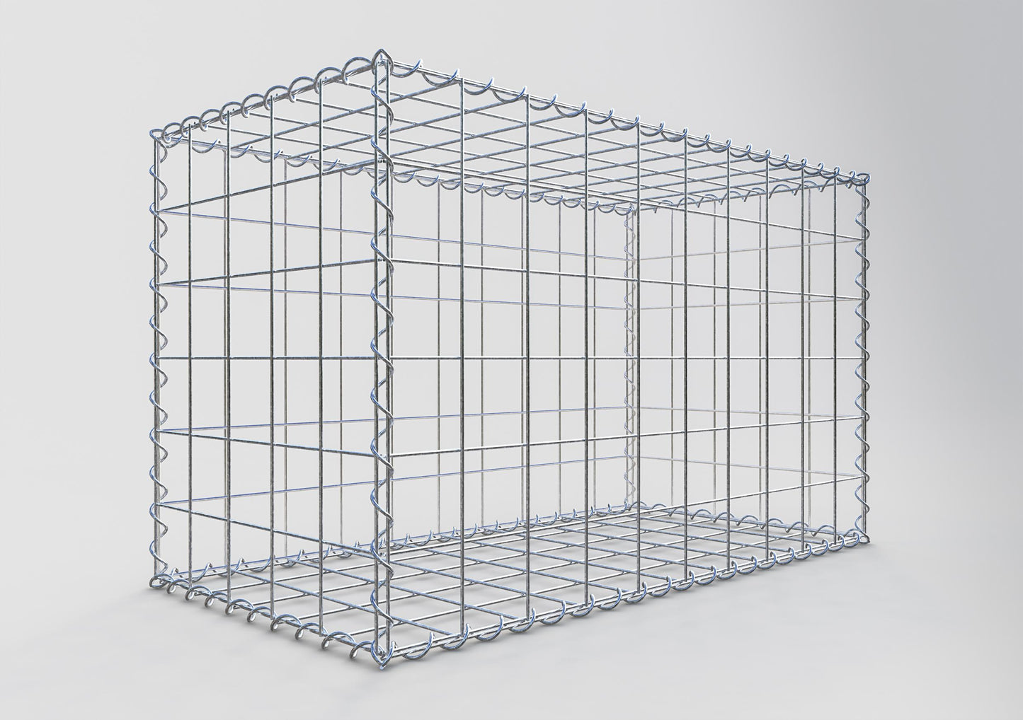 Gabion 100 cm x 60 cm x 50 cm (L x H x P), mailles 10 cm x 10 cm, spirale