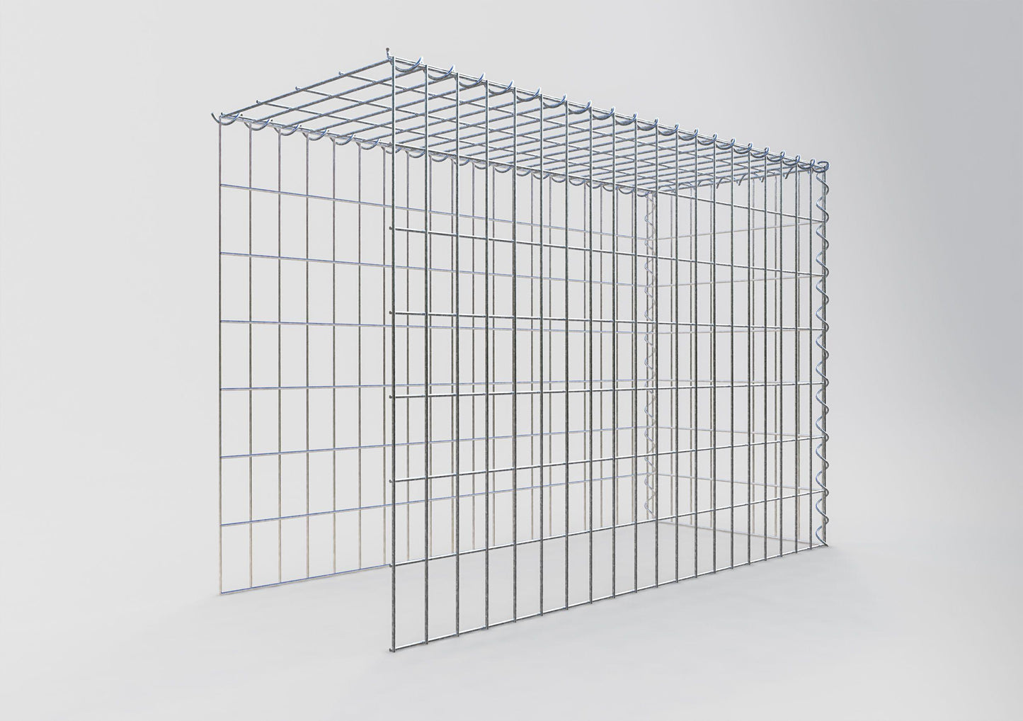 Grown-on gabion type 4 100 cm x 70 cm x 40 cm (L x H x D), mesh size 5 cm x 10 cm, spiral