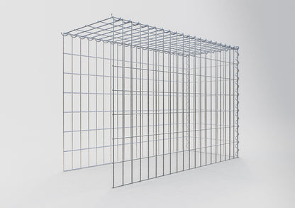 Grown-on gabion type 4 100 cm x 70 cm x 40 cm (L x H x D), mesh size 5 cm x 10 cm, spiral