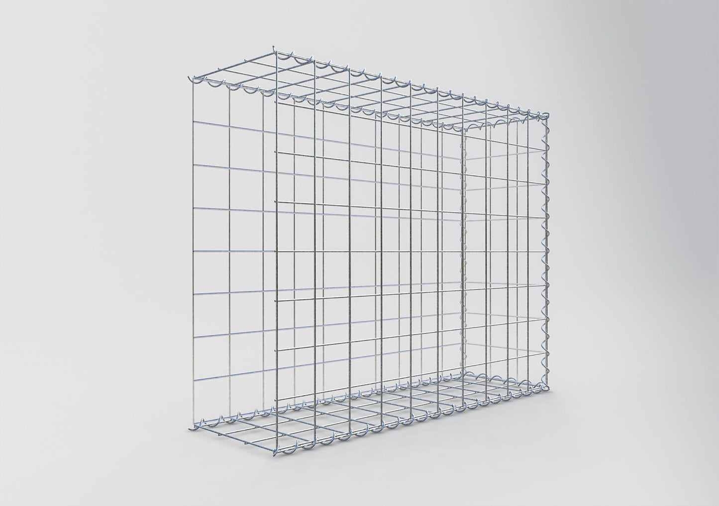 Gabião tipo 2 100 cm x 80 cm x 30 cm (C x A x P), malhagem 10 cm x 10 cm, espiral