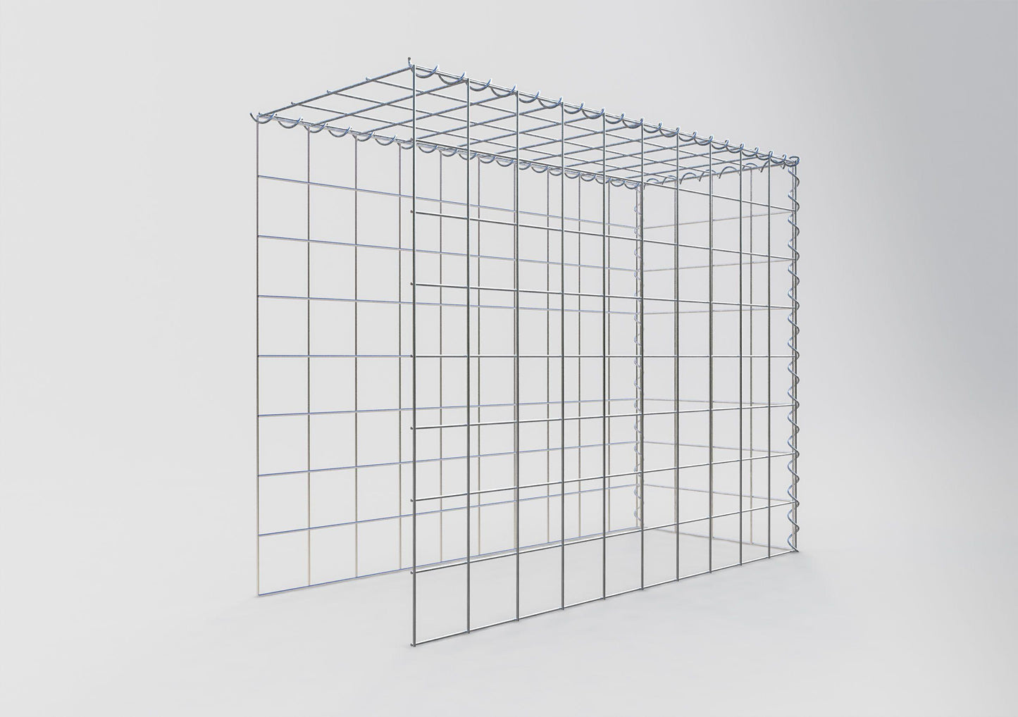 Grown-on gabion type 4 100 cm x 80 cm x 40 cm (L x H x D), mesh size 10 cm x 10 cm, spiral