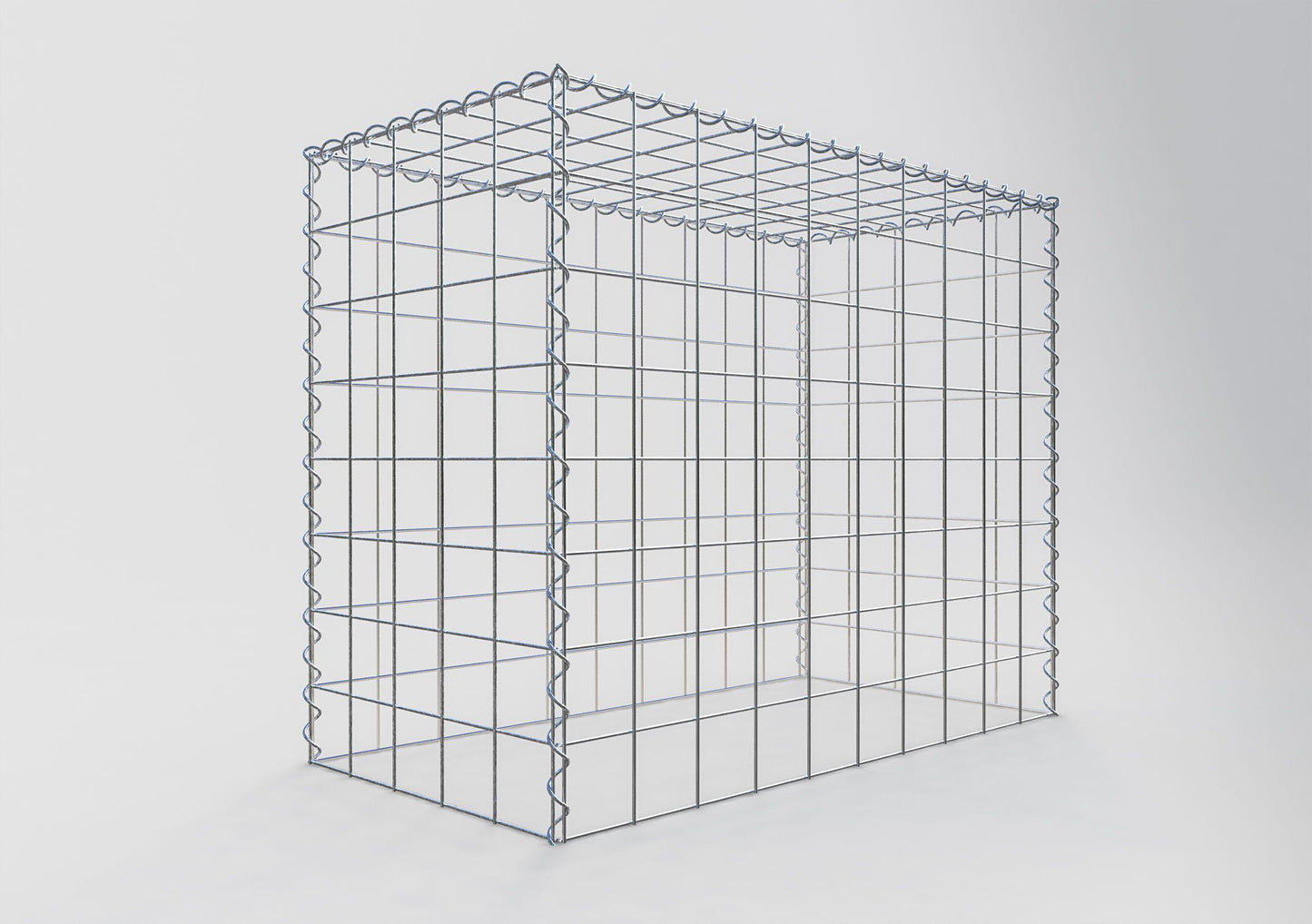 Grown-on gabion type 3 100 cm x 80 cm x 50 cm (L x H x D), mesh size 10 cm x 10 cm, spiral