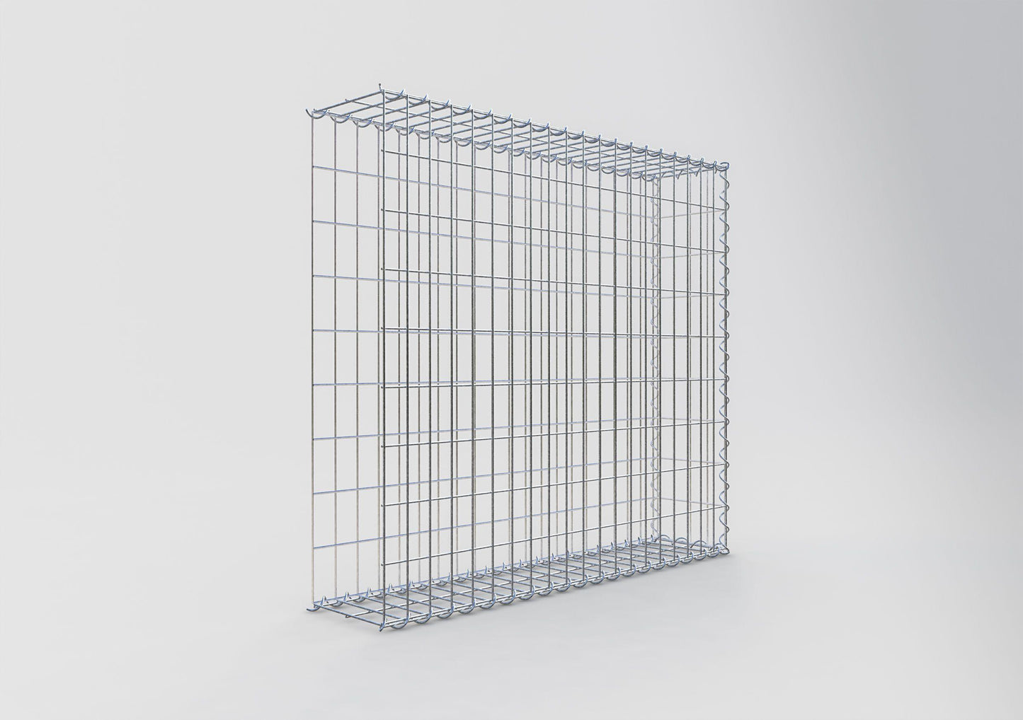 Grown-on gabion type 2 100 cm x 90 cm x 20 cm (L x H x D), mesh size 5 cm x 10 cm, spiral