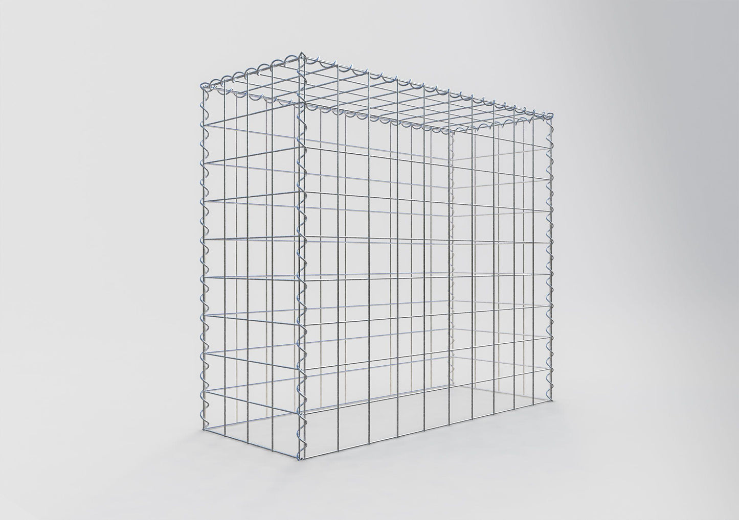 Anbaugabione Typ 3 100 cm x 90 cm x 40 cm (L x H x T), Maschenweite 10 cm x 10 cm, Spirale