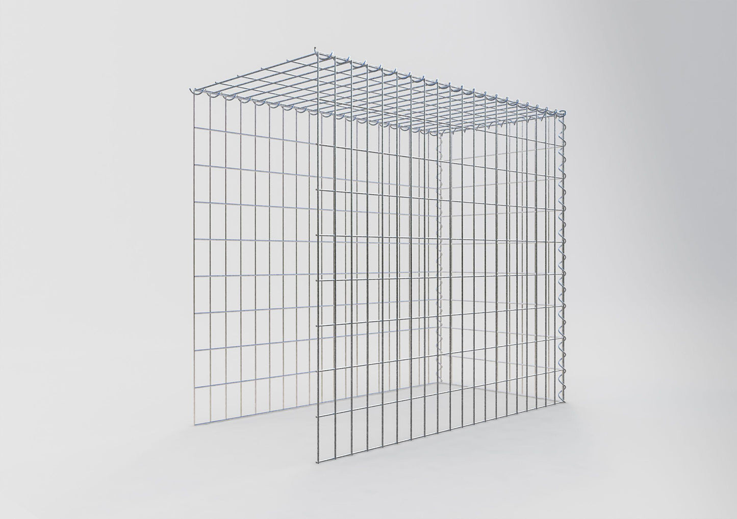 Gabbione aggiuntivo tipo 4 100 cm x 90 cm x 50 cm (L x H x P), maglia 5 cm x 10 cm, spirale