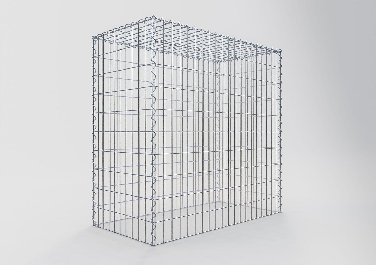 Extra gabion typ 3 100 cm x 100 cm x 50 cm (L x H x D), maskstorlek 5 cm x 10 cm, spiral