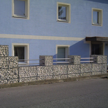 Gavión 100 cm x 50 cm x 50 cm (largo x alto x profundidad), tamaño de malla 5 cm x 10 cm, espiral