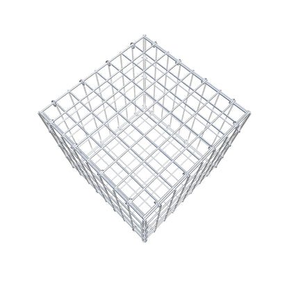 Gabion 40 cm x 40 cm x 40 cm (L x H x P), mailles 5 cm x 10 cm, anneau en C