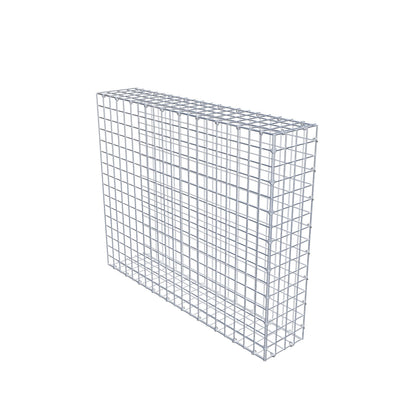 Monteret gabion type 2 100 cm x 80 cm x 20 cm (L x H x D), maskestørrelse 5 cm x 5 cm, C-ring