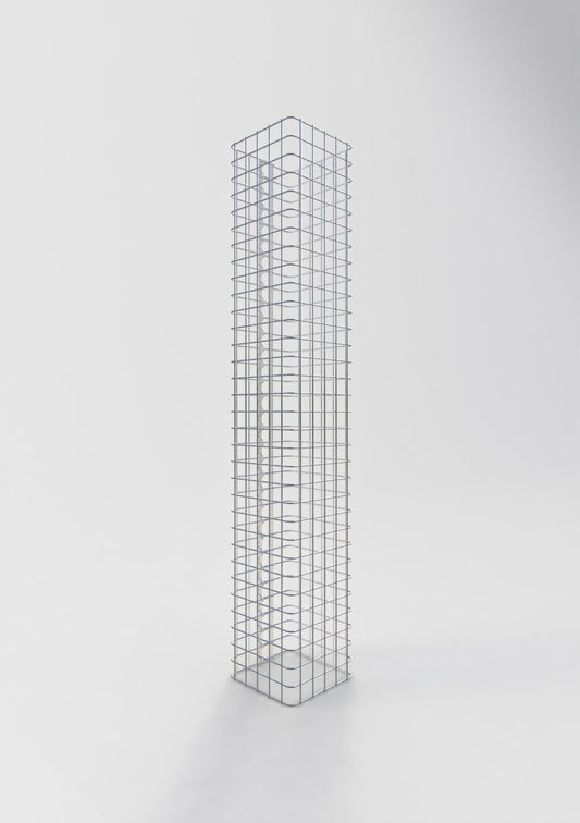 Gabionensäule eckig 27 cm x 27 cm, 160 cm Höhe, MW 5 cm x 5 cm