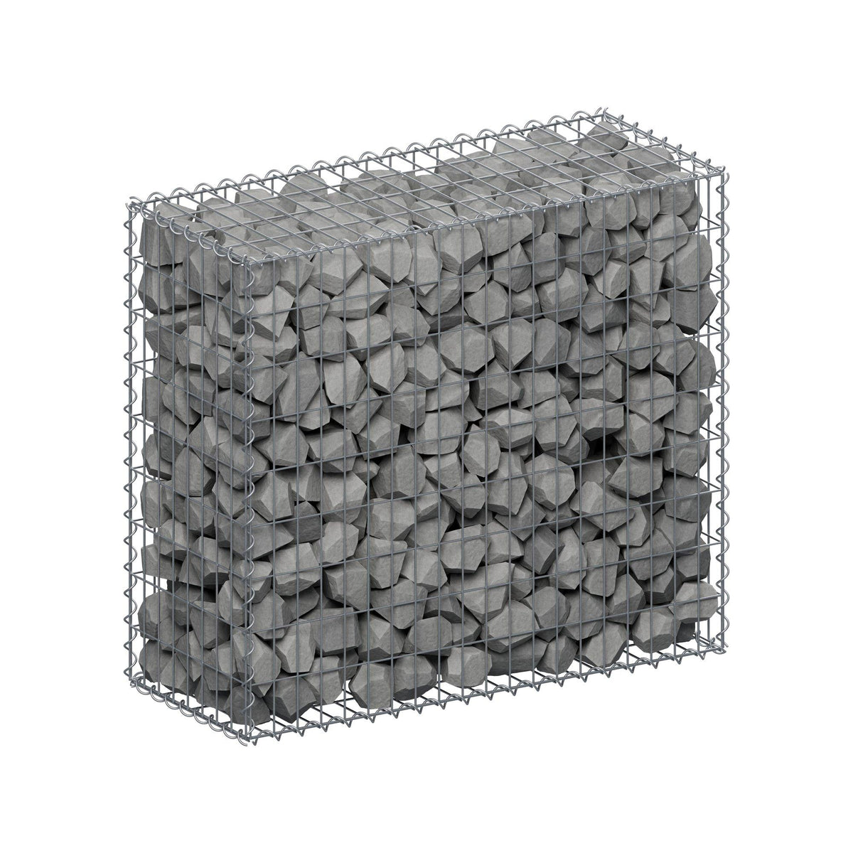 Gabion 100 cm x 90 cm x 40 cm (L x H x D), mesh size 5 cm x 10 cm, spiral