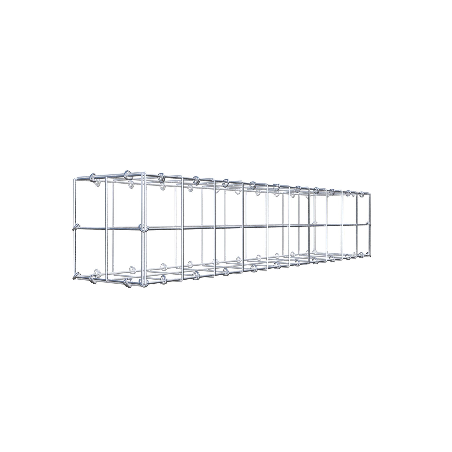 Gabion 100 cm x 20 cm x 20 cm (L x H x P), maille 10 cm x 10 cm, anneau en C