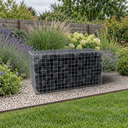 Gabion 100 cm x 50 cm x 40 cm (L x H x D), maskestørrelse 5 cm x 5 cm, spiral