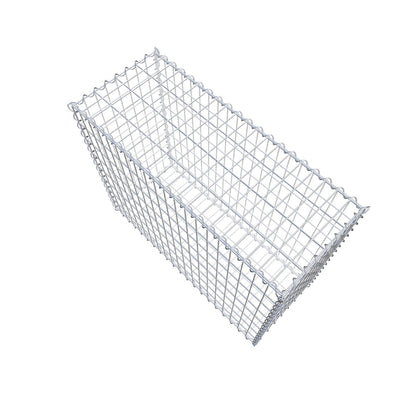 Gabbione 100 cm x 80 cm x 40 cm (L x H x P), maglia 5 cm x 10 cm, spirale