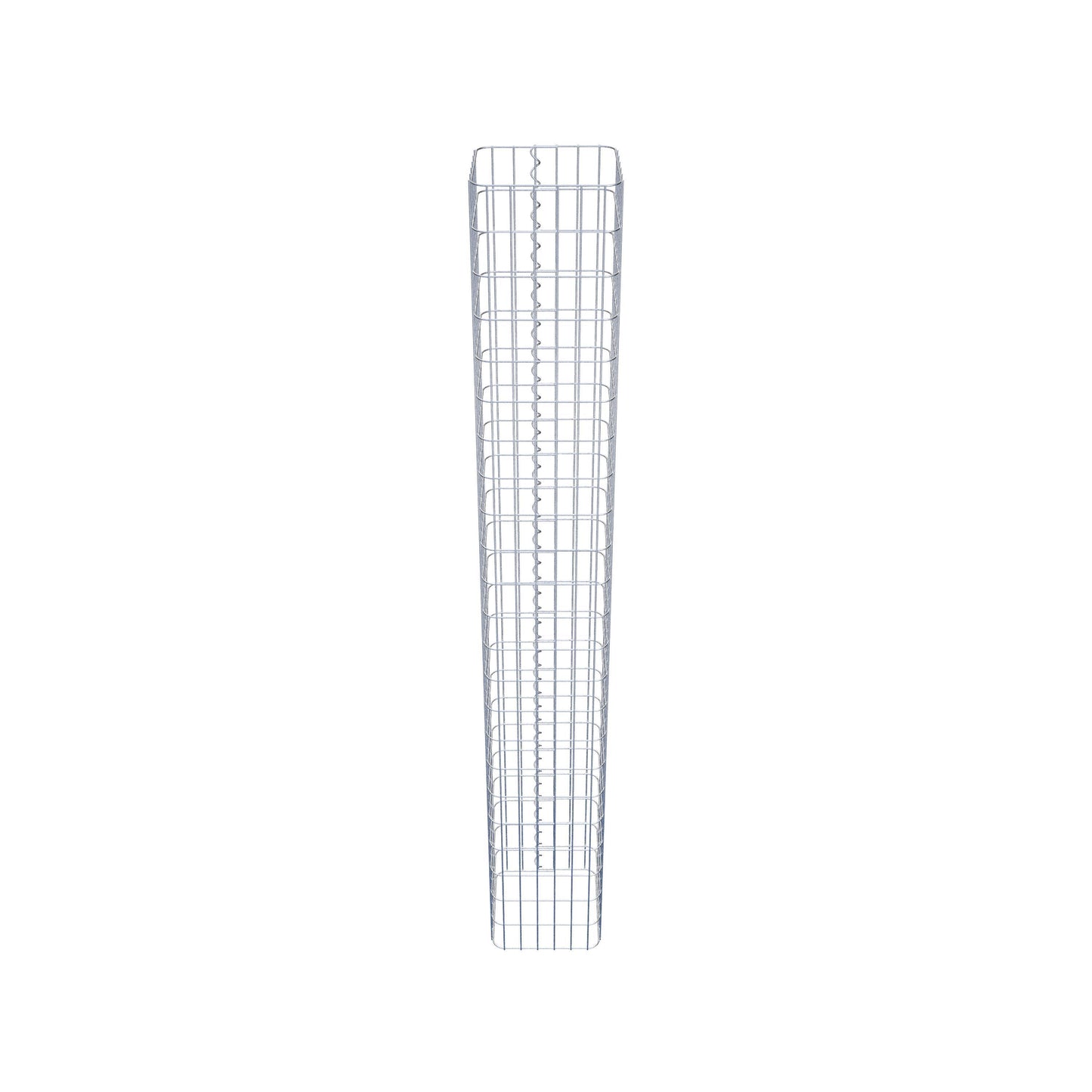 Colonna di gabbioni angolare 32 cm x 32 cm, 230 cm di altezza, MW 5 cm x 10 cm