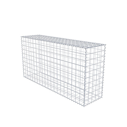 Gabione 200 cm x 100 cm x 50 cm (L x H x T), Maschenweite 10 cm x 10 cm, Spirale