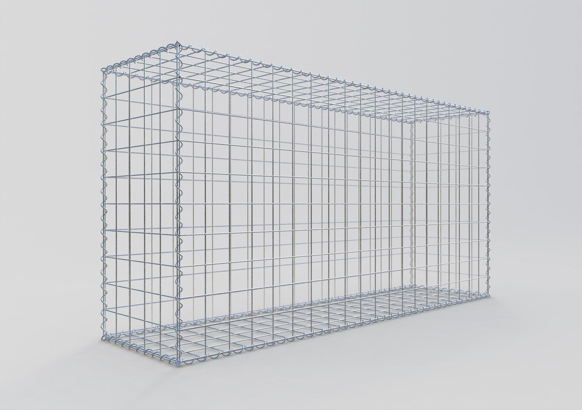 Gabione 200 cm x 100 cm x 50 cm (L x H x T), Maschenweite 10 cm x 10 cm, Spirale