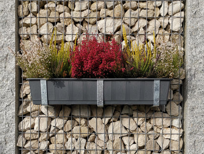 Portafiori zincato in set da 3 per gabbioni MW 5 x 10