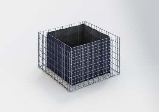 Högbädd, fyrkantig 100 cm x 60 cm x 100 cm (L x H x D), maskstorlek 5 x 10 cm, väggtjocklek 10 cm