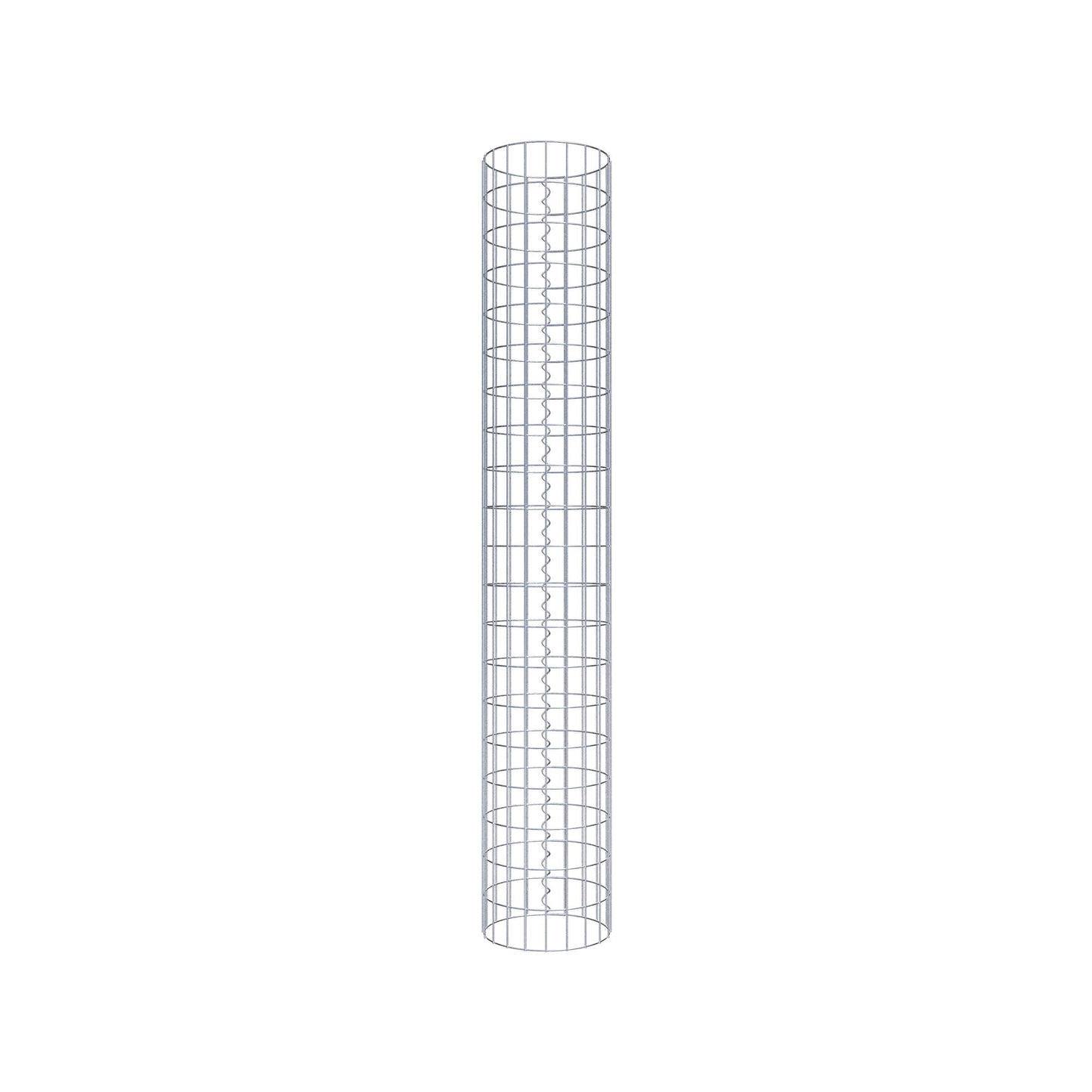 Columna de gaviones redonda 32 cm de diámetro, 200 cm de altura, malla 5 cm x 10 cm