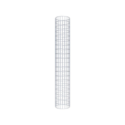 Columna de gaviones redonda 32 cm de diámetro, 200 cm de altura, malla 5 cm x 10 cm