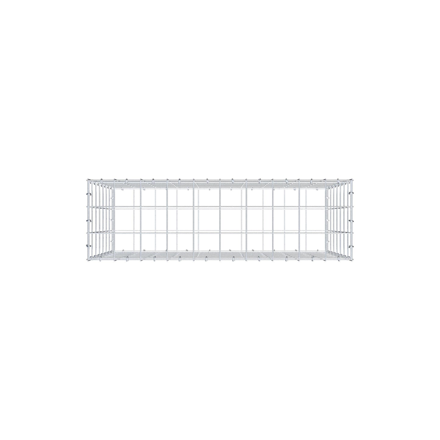 Gabion 100 cm x 70 cm x 30 cm (L x H x P), mailles 10 cm x 10 cm, anneau en C