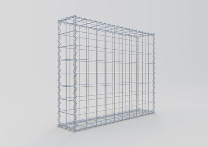 Gabione 100 cm x 80 cm x 20 cm (L x H x T), Maschenweite 10 cm x 10 cm, Spirale
