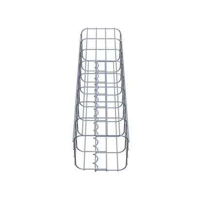 Colonna di gabbioni, quadrata 22 cm x 22 cm, alta 80 cm, MW 5 cm x 10 cm