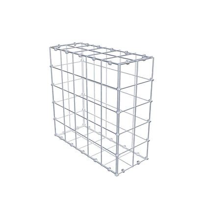 Gabion 50 cm x 50 cm x 20 cm (L x H x D), maskestørrelse 10 x 10 cm, spiralring