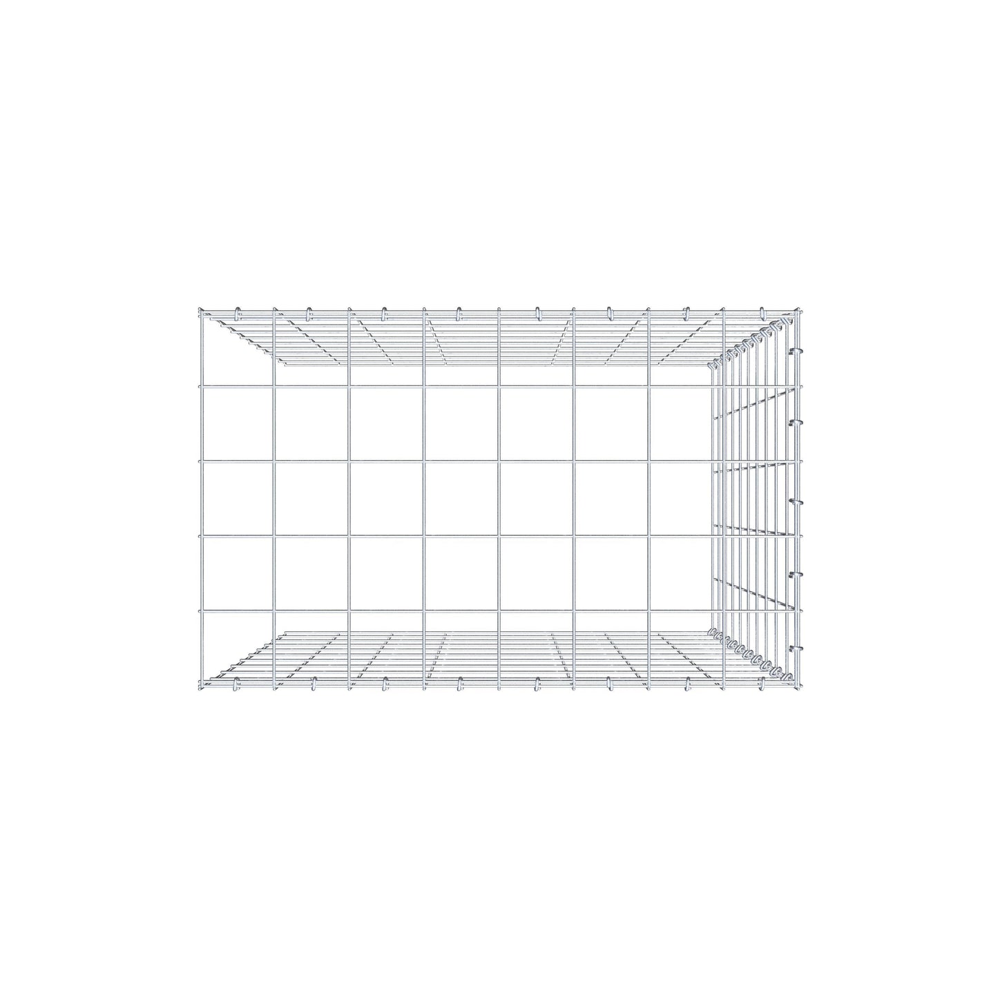 Anbaugabione Typ 4 100 cm x 80 cm x 50 cm (L x H x T), Maschenweite 10 cm x 10 cm, C-Ring