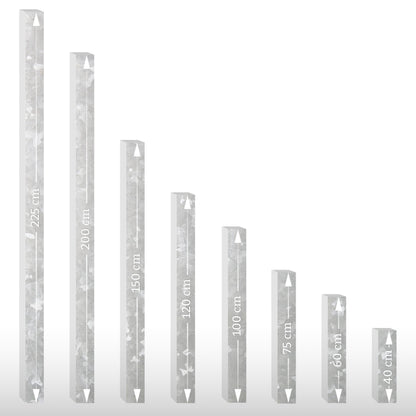 Post, 40 x 40 mm (for setting in concrete), Length: 130 cm