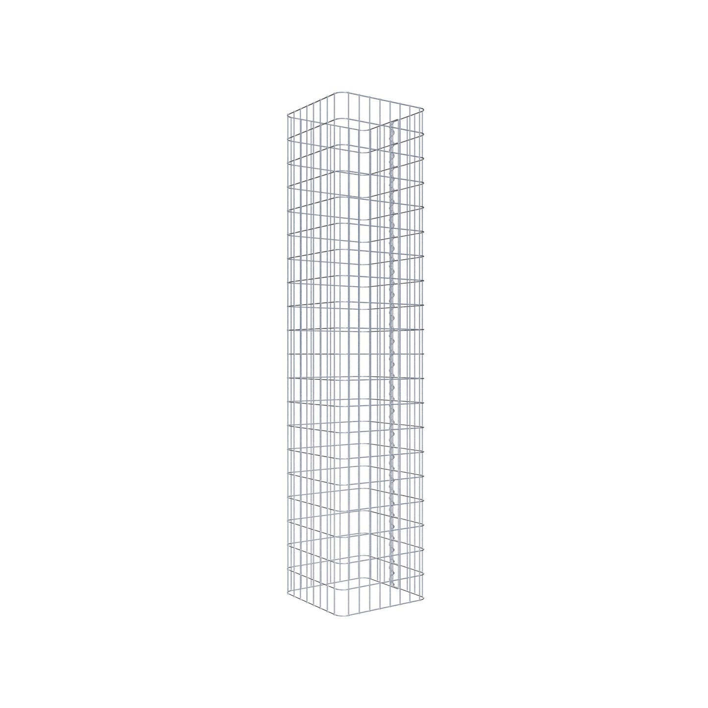 Coluna de gabião quadrada 42 cm x 42 cm, 200 cm de altura, PM 5 cm x 10 cm