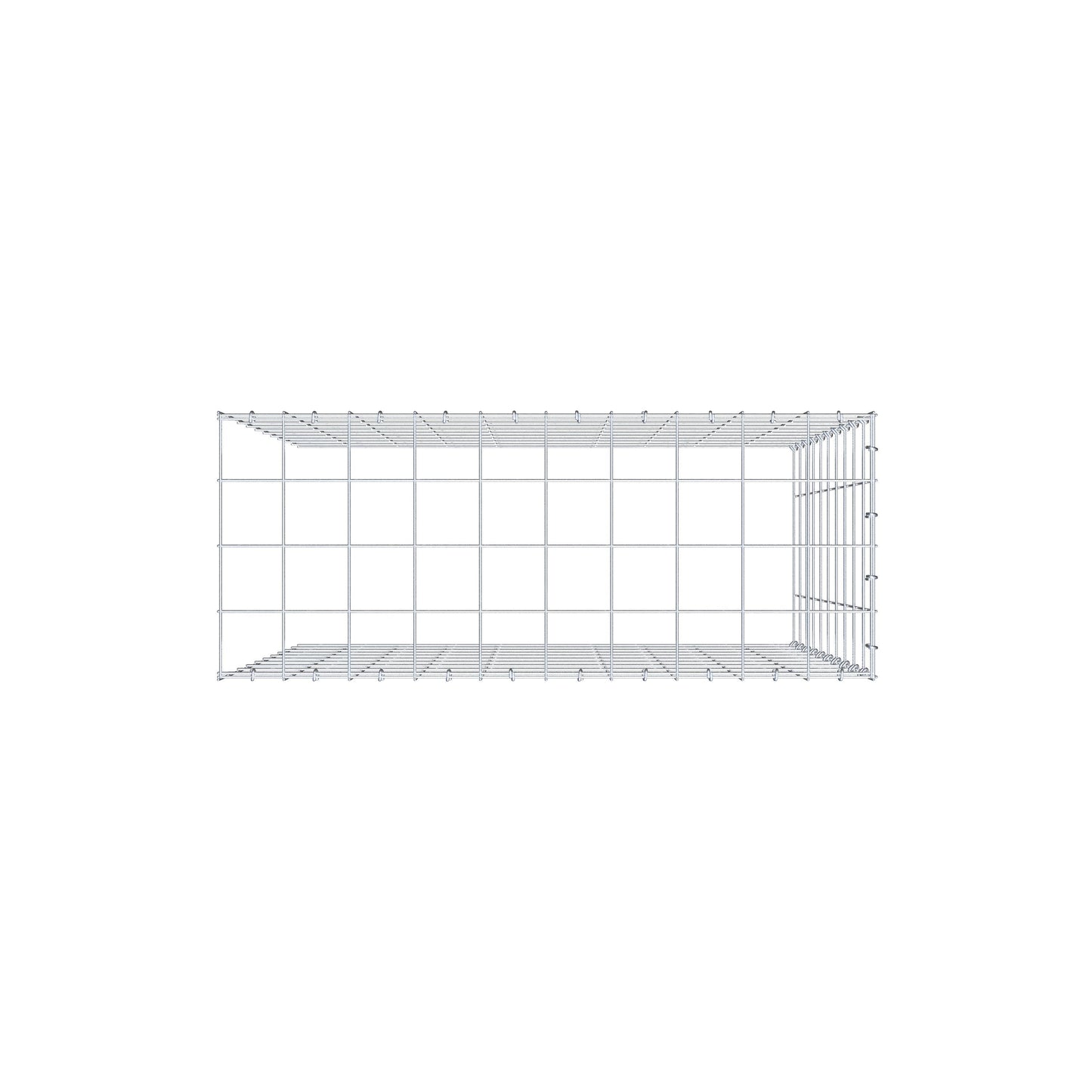 Fourche rapportée type 4 100 cm x 100 cm x 40 cm (L x H x P), mailles 10 cm x 10 cm, anneau C