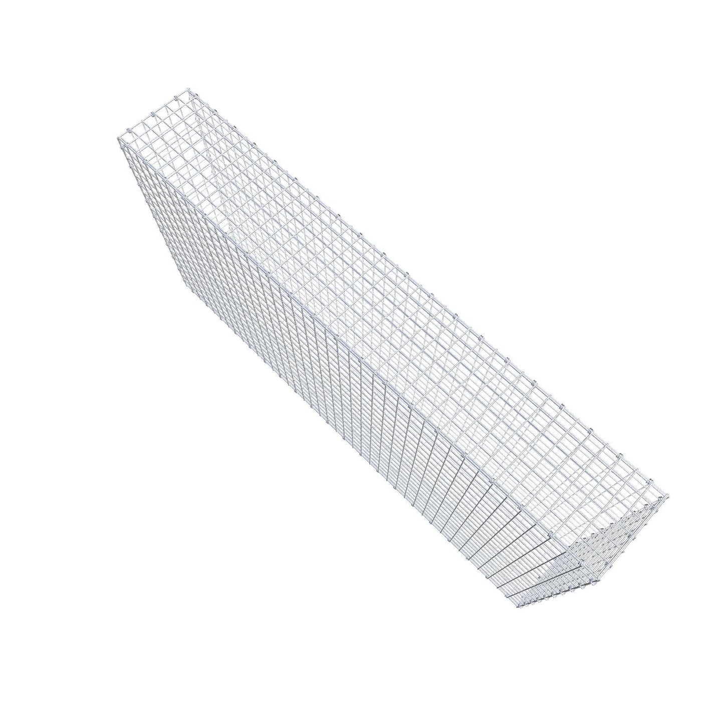 Gabion 200 cm x 100 cm x 30 cm (L x H x D), maskestørrelse 5 x 5 cm, spiralring