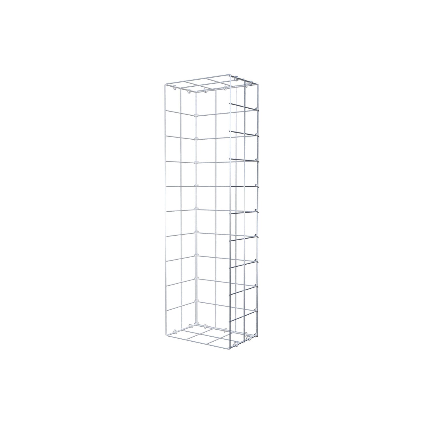 Type 2 oplegkorf 100 cm x 20 cm x 30 cm (L x H x D), maaswijdte 10 cm x 10 cm, C-ring