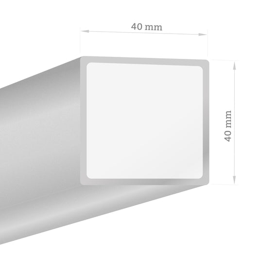 Palo 40 x 40 mm (da cementare) Lunghezza: 170 cm