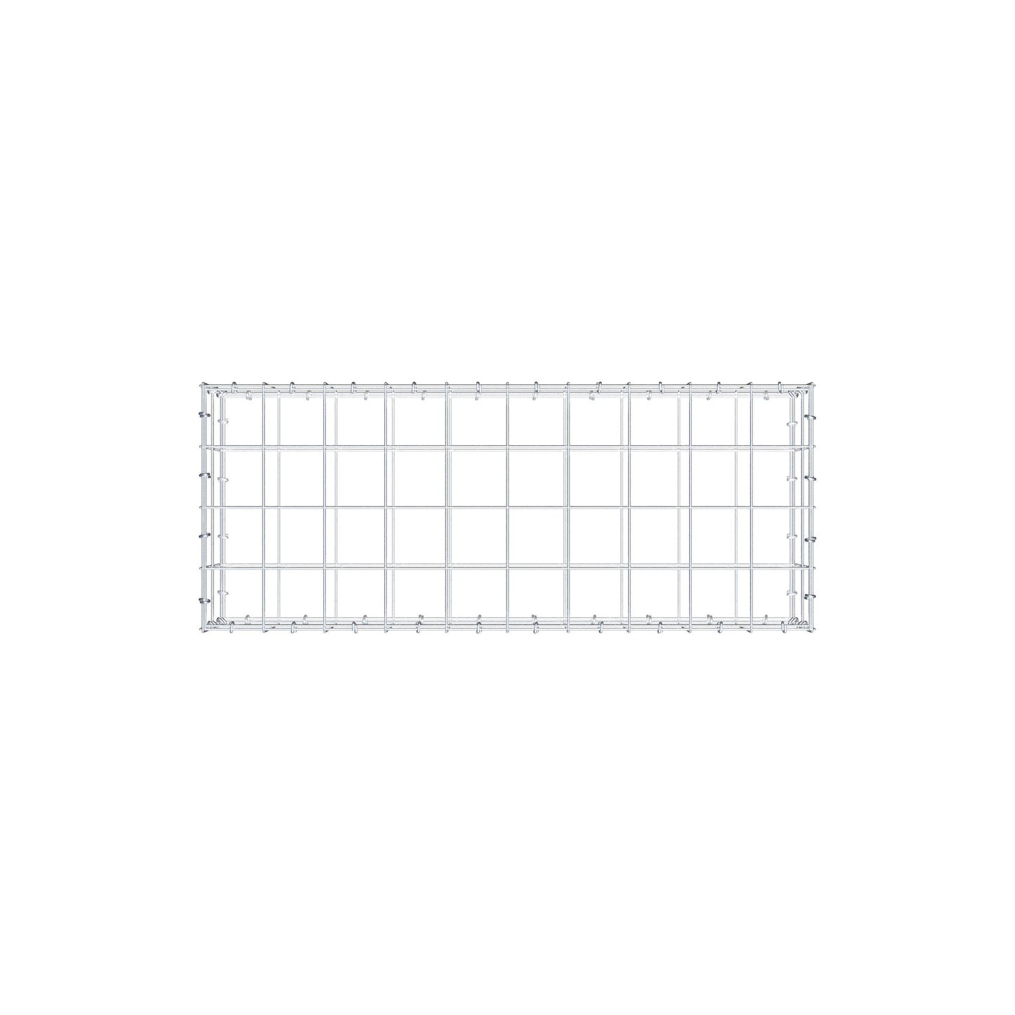 Gabion 100 cm x 20 cm x 40 cm (L x H x P), mailles 10 cm x 10 cm, anneau en C