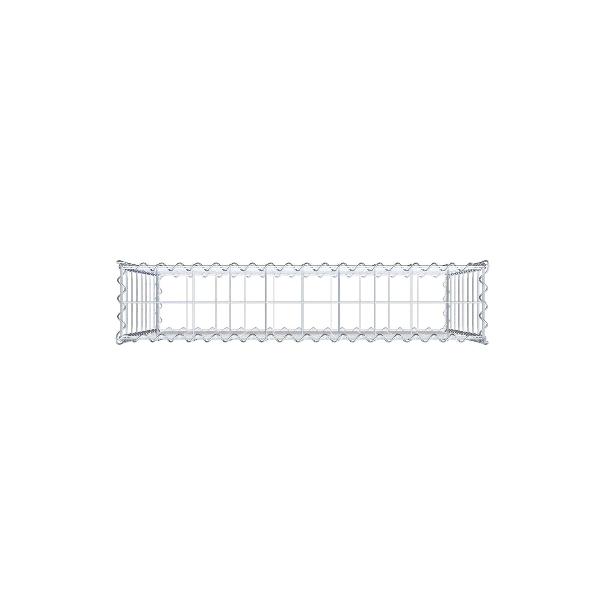 Gabion 100 cm x 80 cm x 20 cm (L x H x D), maskestørrelse 10 cm x 10 cm, spiral