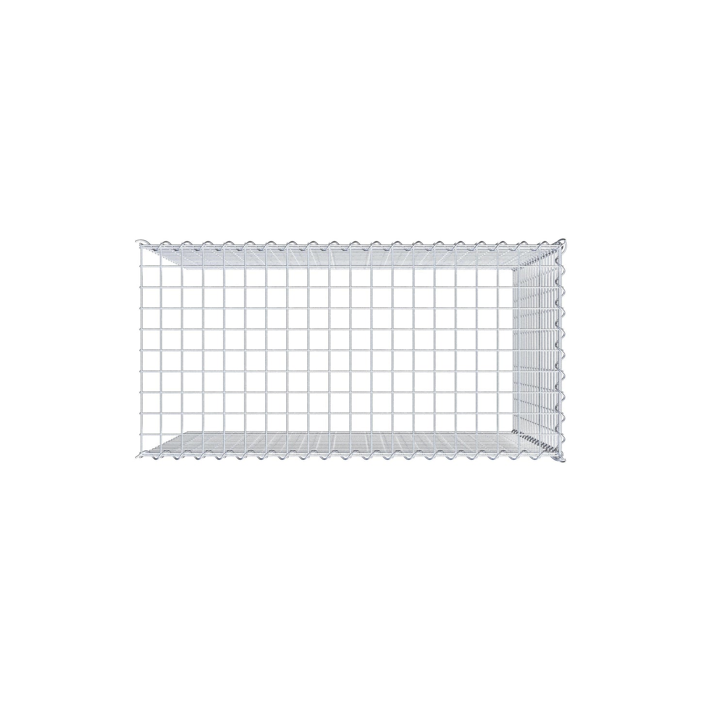 Grown-on gabion type 4 100 cm x 90 cm x 50 cm (L x H x D), mesh size 5 cm x 5 cm, spiral