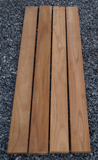 Banc de jardin fourche en spirale 105 x 50 x 30 cm - 3 TEAK MW 5 x 10 cm