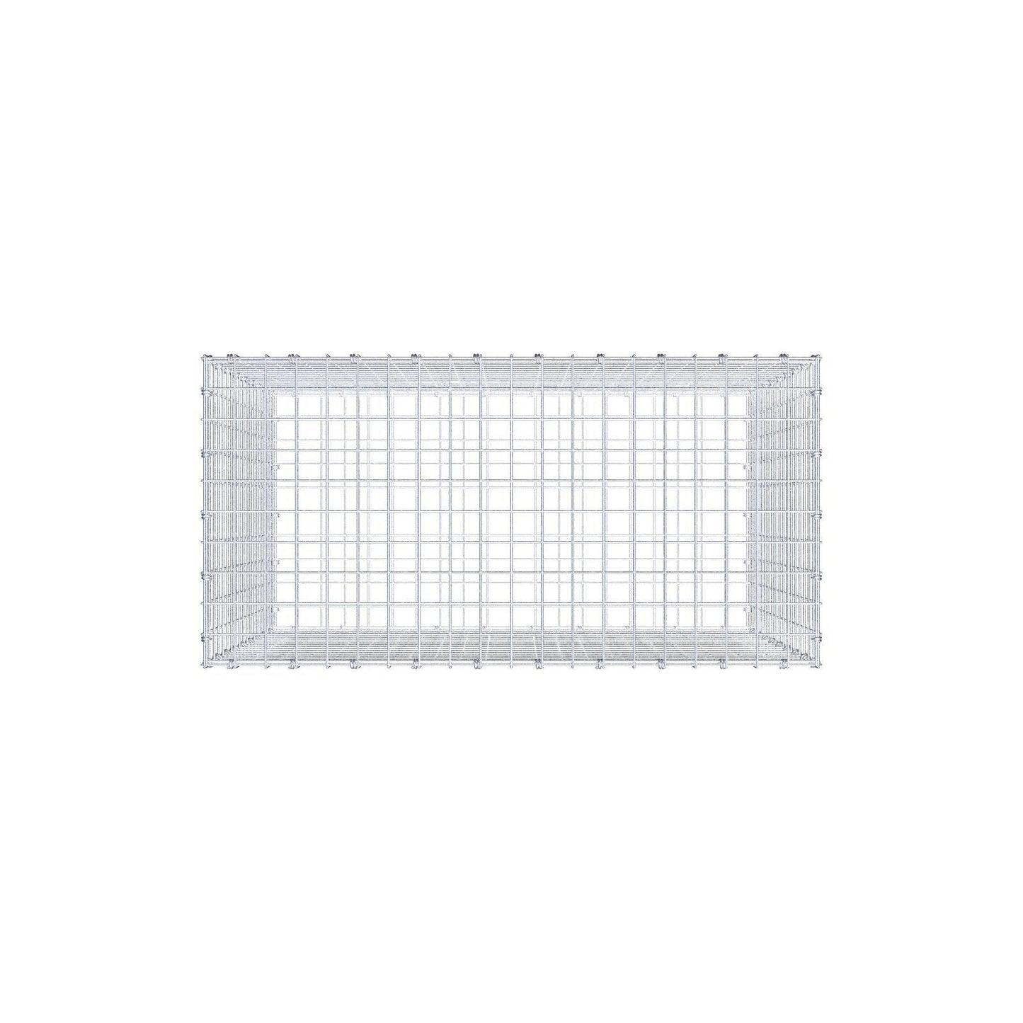 Gabbione 100 cm x 90 cm x 50 cm (L x H x P), maglia 5 x 5 cm, anello a spirale