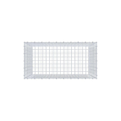 Gabbione 100 cm x 90 cm x 50 cm (L x H x P), maglia 5 x 5 cm, anello a spirale