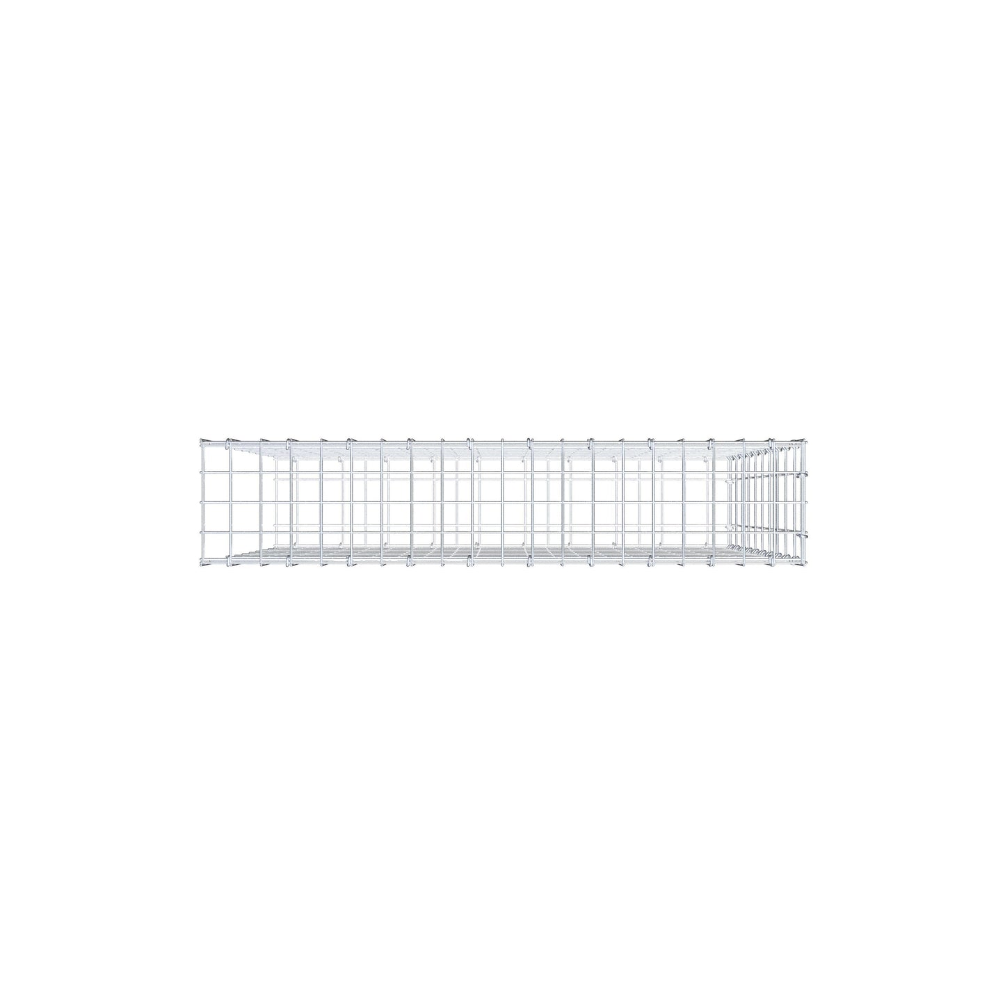 Anbaugabione Typ 2 100 cm x 100 cm x 20 cm, Maschenweite 5 cm x 10 cm, C-Ring