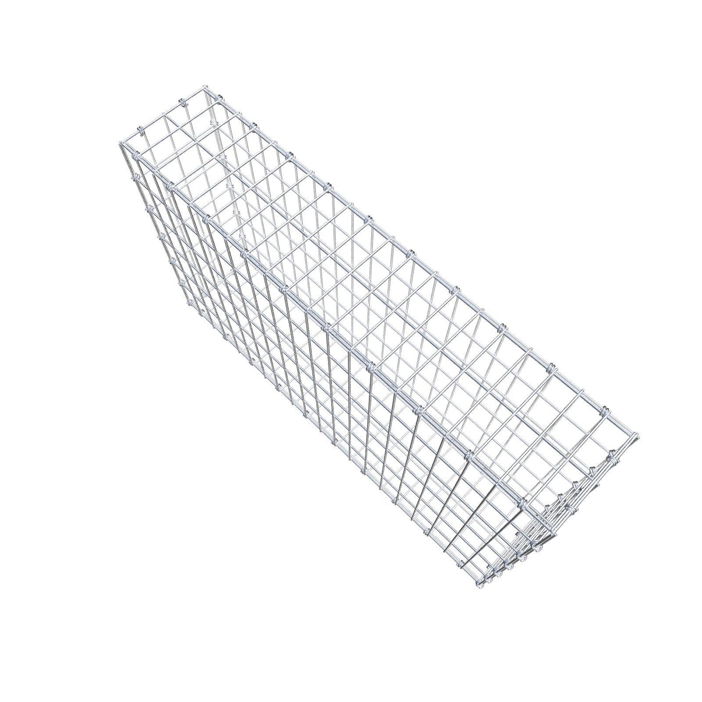 Gabbione 100 cm x 60 cm x 20 cm (L x H x P), maglia 5 x 10 cm, anello a spirale