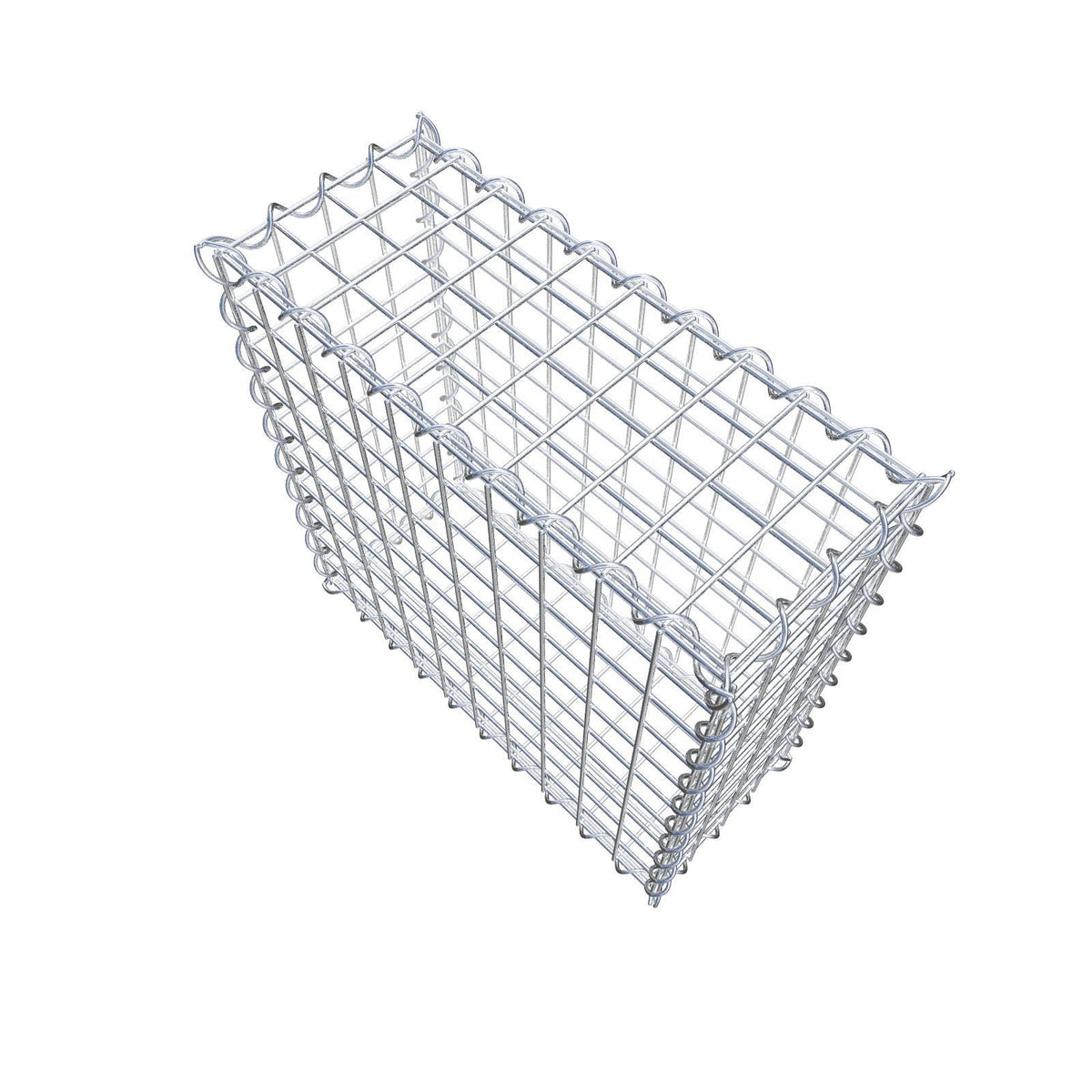 Gabione 50 cm x 50 cm x 20 cm (L x H x T), Maschenweite 5 cm x 5 cm, Spirale