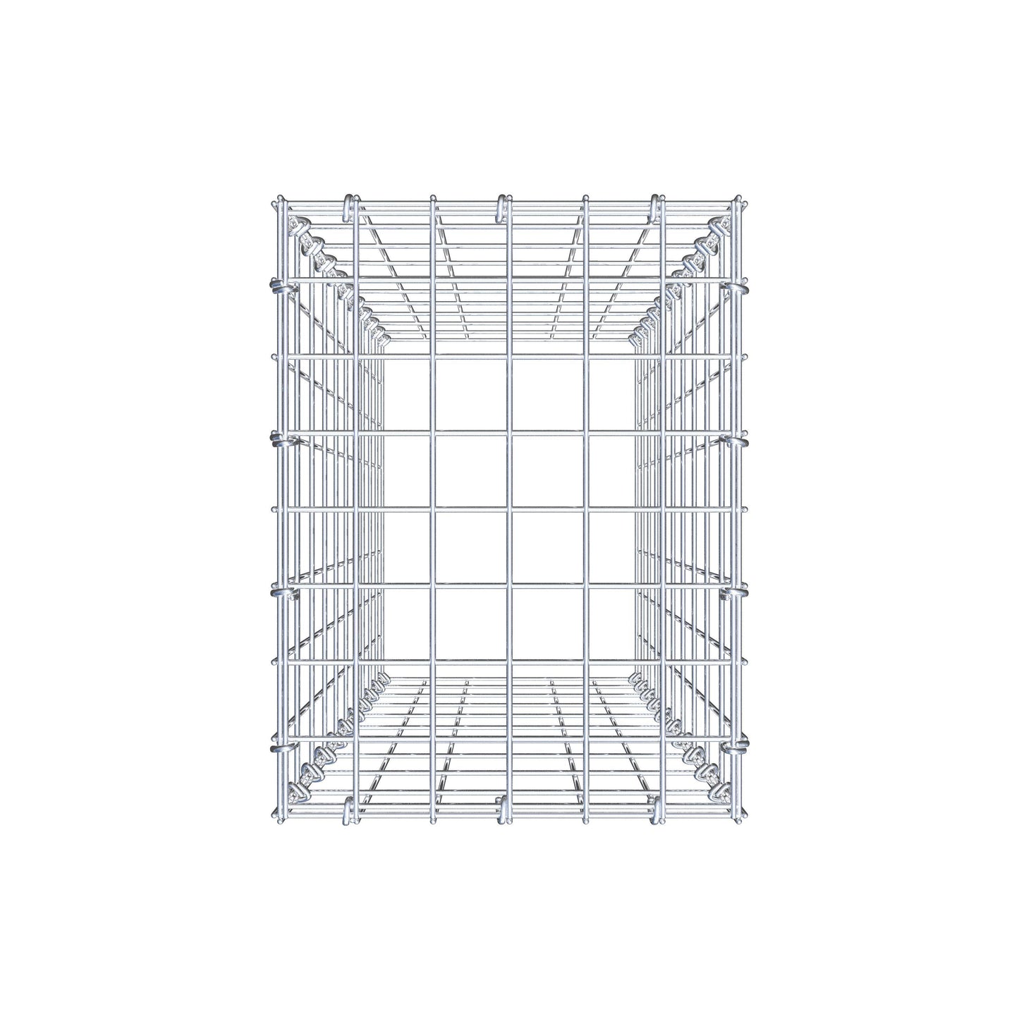 Monteret gabion type 3 100 cm x 30 cm x 40 cm (L x H x D), maskestørrelse 5 cm x 10 cm, C-ring