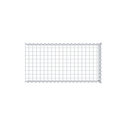Gabbione aggiuntivo tipo 4 100 cm x 20 cm x 50 cm (L x H x P), dimensione maglia 5 cm x 5 cm, a spirale