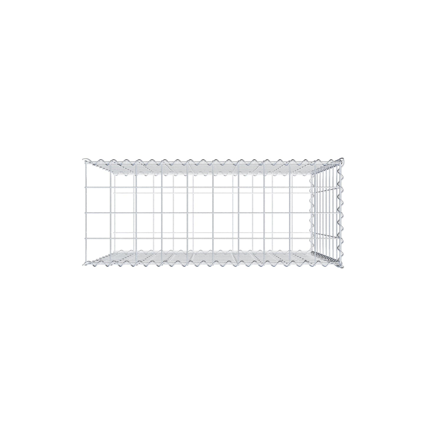 Gabbione aggiuntivo tipo 2 100 cm x 90 cm x 40 cm (L x H x P), maglia 10 cm x 10 cm, spirale