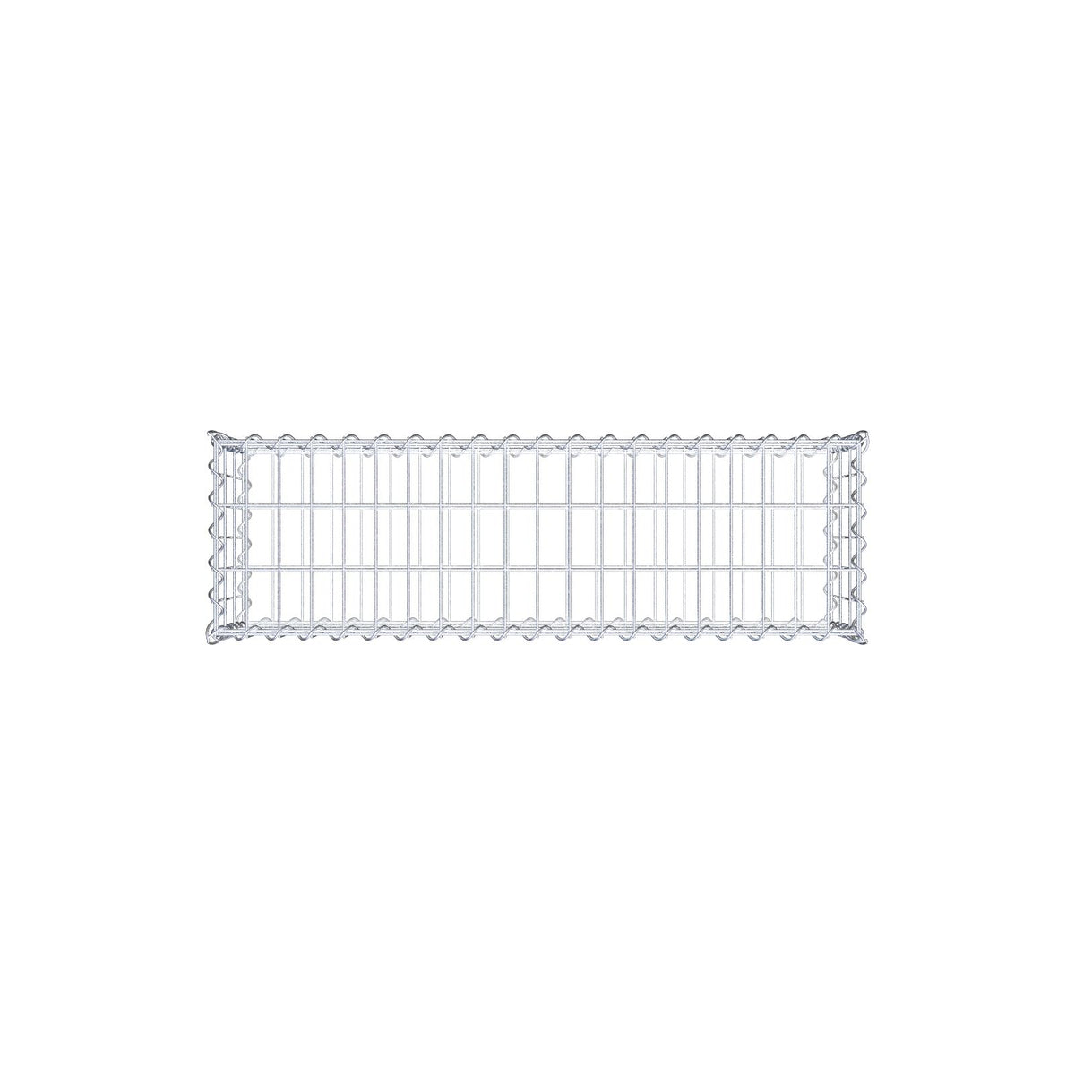 Gabião 100 cm x 30 cm x 30 cm (C x A x P), malhagem 5 cm x 10 cm, espiral